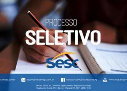 Inscrições para Provimento de Vagas na Escola Sesc Amapá